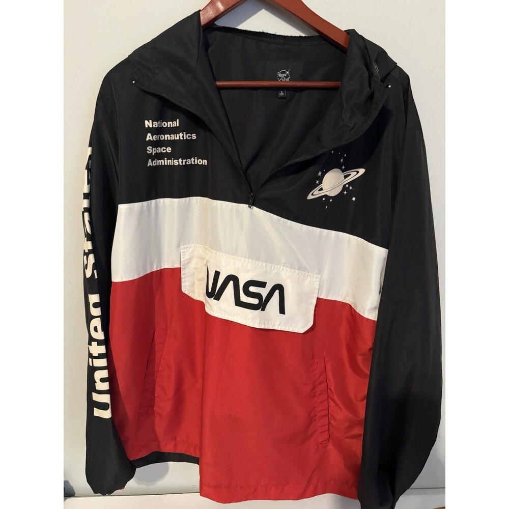 NASA Colorblock 1-2 Zip Windbreaker Jacket. Mens Small - Picture 10 of 10